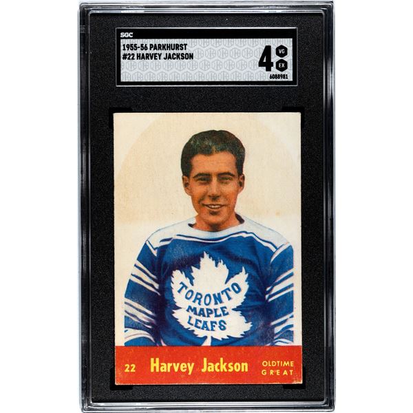 1955-56 Parkhurst #22 Harvey Jackson OTG (SGC 4)