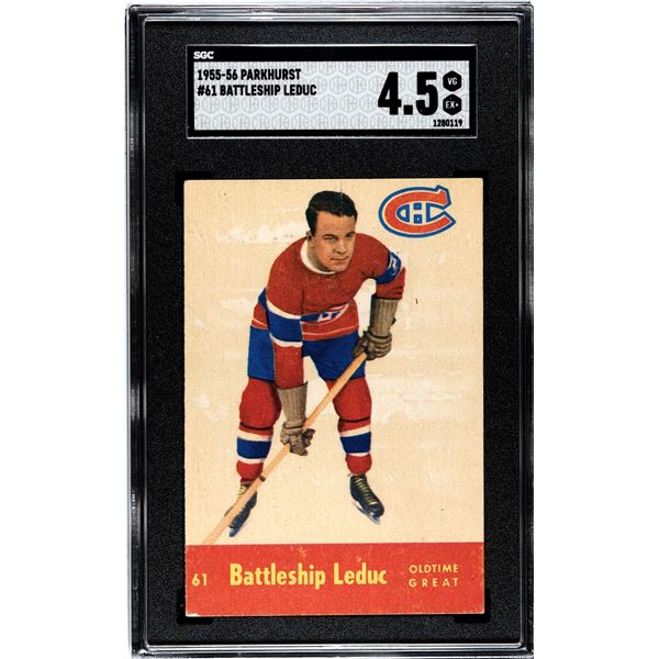 1955-56 Parkhurst #61 Battleship Leduc OTG (SGC 4.5)