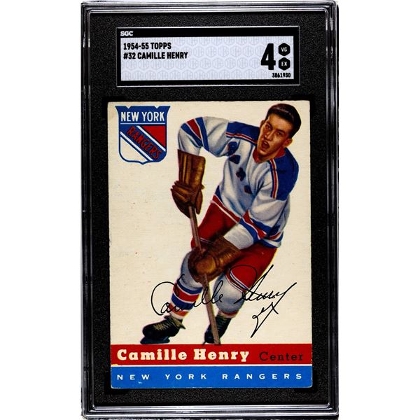 1954-55 Topps #32 Camille Henry RC (SGC 4)