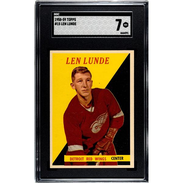 1958-59 Topps #15 Len Lunde RC (SGC 7)