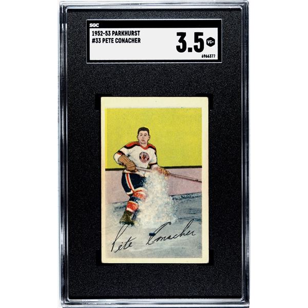 1952-53 Parkhurst #33 Pete Conacher RC (SGC 3.5)