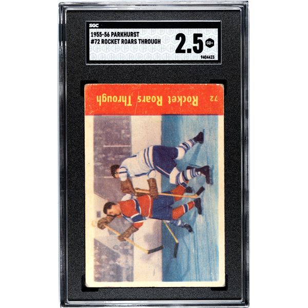 1955-56 Parkhurst #72 Rocket Roars Through (SGC 2.5)