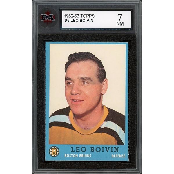 1962-63 Topps #5 Leo Boivin (KSA 7)