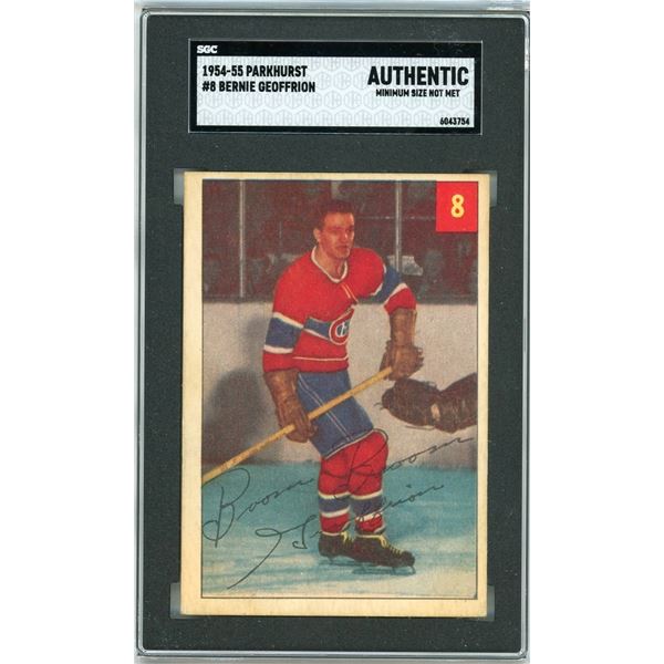 1954-55 Parkhurst #8 Boom Boom Geoffrion (SGC AUTH)