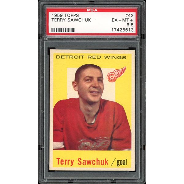1959-60 Topps #42 Terry Sawchuk (PSA 6.5)