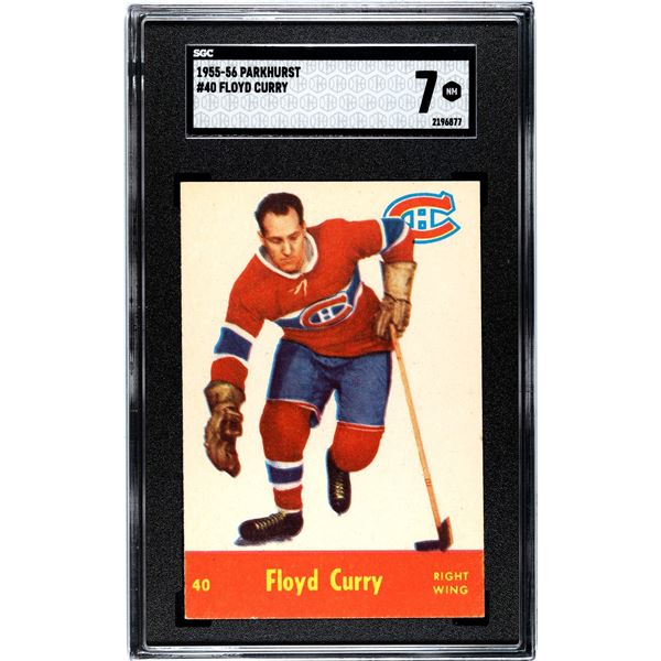 1955-56 Parkhurst #40 Floyd Curry (SGC 7)