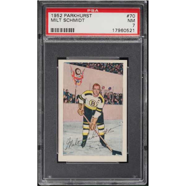 1952-53 Parkhurst #70 Milt Schmidt (PSA 7)