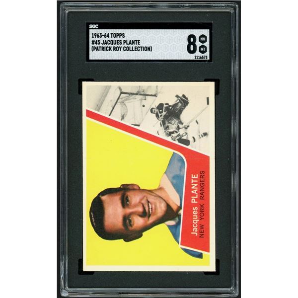 1963-64 Topps #45 Jacques Plante (SGC 8) Roy Collection!