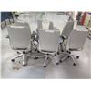 Image 9 : Qty 6 Rolling Office Armchairs w/ Upholstered Backs & Seats