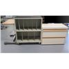 Image 1 : Multiple Cabinets: Stryker Medical Lift Table, Lateral 2-Drawer File, Rolling Sorter, Cart, etc