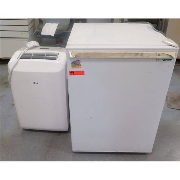 General Electric GMR06AAPAWW Mini Refrigerator & LG LP0817WSR Portable Air Conditioner