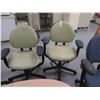 Image 3 : Round Table & 5 Rolling Office Armchairs w/ Upholstered Backs & Seats, Misc Styles & Sizes