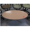 Image 6 : Round Table & 5 Rolling Office Armchairs w/ Upholstered Backs & Seats, Misc Styles & Sizes