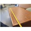 Image 13 : Wooden Desk 63"x29"x29"H w/ Side Cabinet 72"L & 2-Drawer File, etc