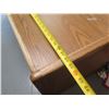 Image 14 : Wooden Desk 63"x29"x29"H w/ Side Cabinet 72"L & 2-Drawer File, etc