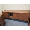 Image 2 : Wooden Desk 63"x29"x29"H w/ Side Cabinet 72"L & 2-Drawer File, etc