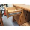Image 4 : Wooden Desk 63"x29"x29"H w/ Side Cabinet 72"L & 2-Drawer File, etc