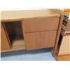 Image 6 : Wooden Desk 63"x29"x29"H w/ Side Cabinet 72"L & 2-Drawer File, etc