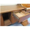 Image 7 : Wooden Desk 63"x29"x29"H w/ Side Cabinet 72"L & 2-Drawer File, etc