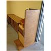 Image 9 : Wooden Desk 63"x29"x29"H w/ Side Cabinet 72"L & 2-Drawer File, etc