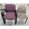 Image 1 : Qty 5 Chairs (4 Stackable) w/ Padded Backs & Seats, Misc Styles & Sizes