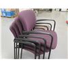 Image 2 : Qty 5 Chairs (4 Stackable) w/ Padded Backs & Seats, Misc Styles & Sizes