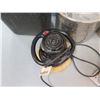 Image 4 : Misc Cleaning Equipment: Waste Cans, Mop Bucket, Fan, etc w/ Inflatable Snowman