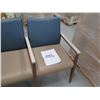Image 4 : Wooden 3-Seat Chair Upholstered Backs & Seats