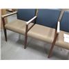 Image 5 : Wooden 3-Seat Chair Upholstered Backs & Seats