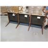 Image 6 : Wooden 3-Seat Chair Upholstered Backs & Seats