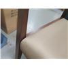 Image 9 : Wooden 3-Seat Chair Upholstered Backs & Seats