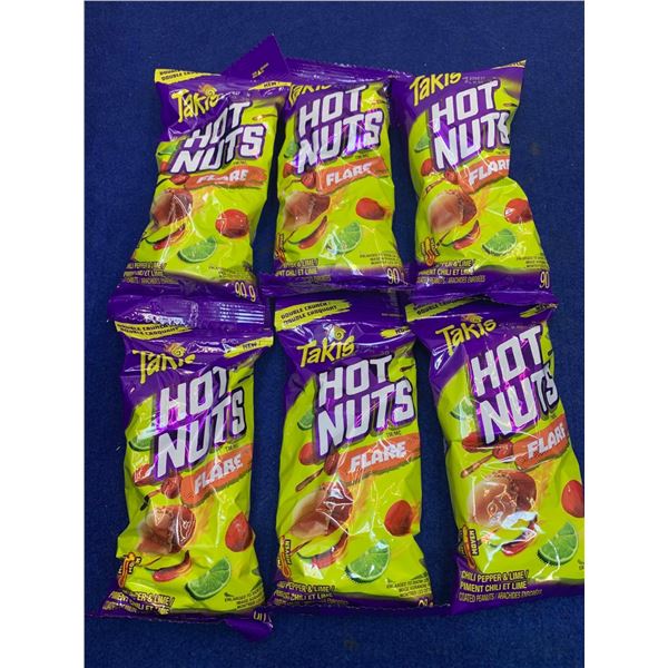 Takis Hot Nuts-Flare (6 x 90g) Chili Pepper and Lime