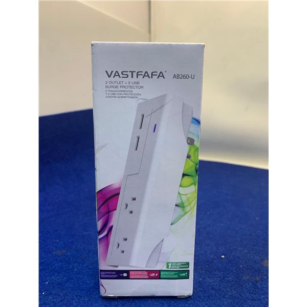 Vastfafa 2 Outlet and 2 USB Surge Protector