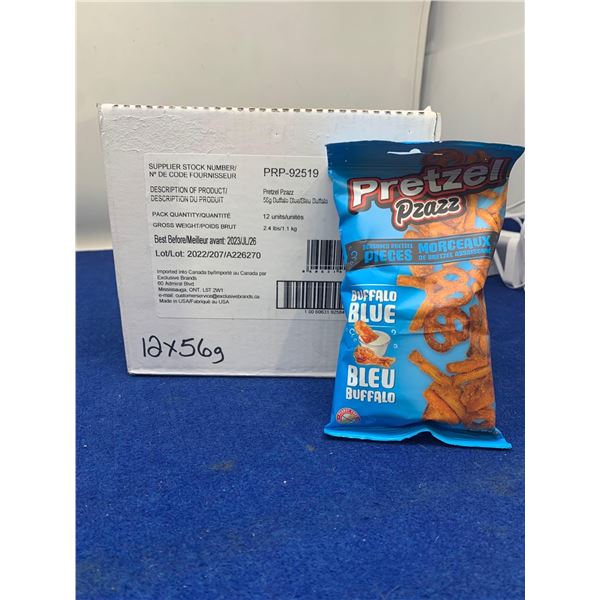Pretzel Pzazz Seasoned Pretzel Pieces- Buffalo Blue (12 x 56g)