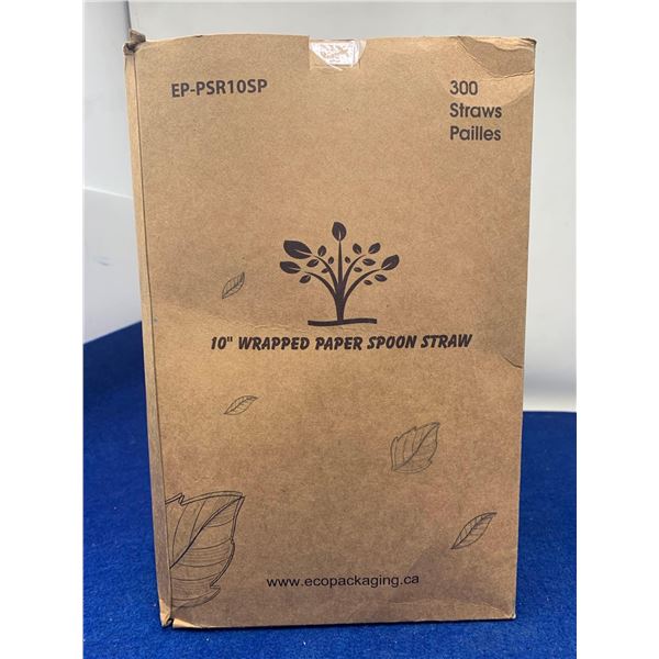 10in Wrapped Paper Spoon Straw (300ct)