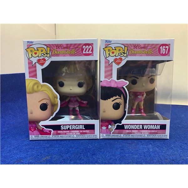 Funko Pops DC Comics Bombshell Edition- Supergirl & Wonderwoman