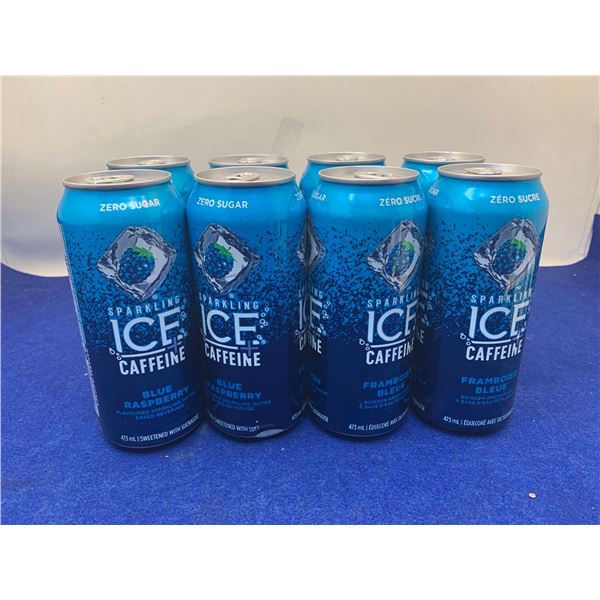 Sparkling Ice Zero Sugar Caffeine Beverage (8 x 473ml) Blue Raspberry