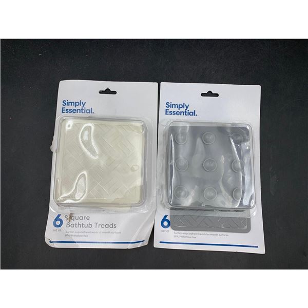 Simply Essential Square Bathtub Treads (2 x 6)