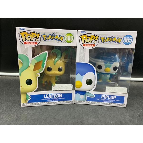 Funko Pop Pokemon-Leafeon and Piplup