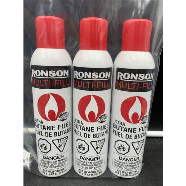 Ronson Multi-Fill Ultra Butane Fuel (3 x 165g)
