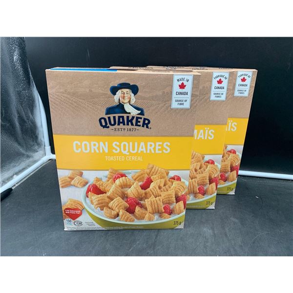Quaker Corn Squares Cereal (3 x 375g)