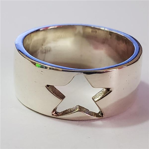 Silver Ring (~Size 7)(Ring is resizable for $40) (~length 0inches) (~weight 7.08g), Suggested Retail