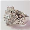 Image 3 : Silver Cubic Zirconia Ring (~Size 6)(Ring is resizable for $40) (~length 0inches) (~weight 5.84g), S