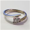 Image 1 : Silver Cubic Zirconia Ring (~Size 6)(Ring is resizable for $40) (~length 0inches), Suggested Retail 