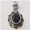 Image 1 : Silver Gemstone W/ Cord Pendant (~Size 0) (~length 0inches) (~weight 3.5g), Suggested Retail Value $