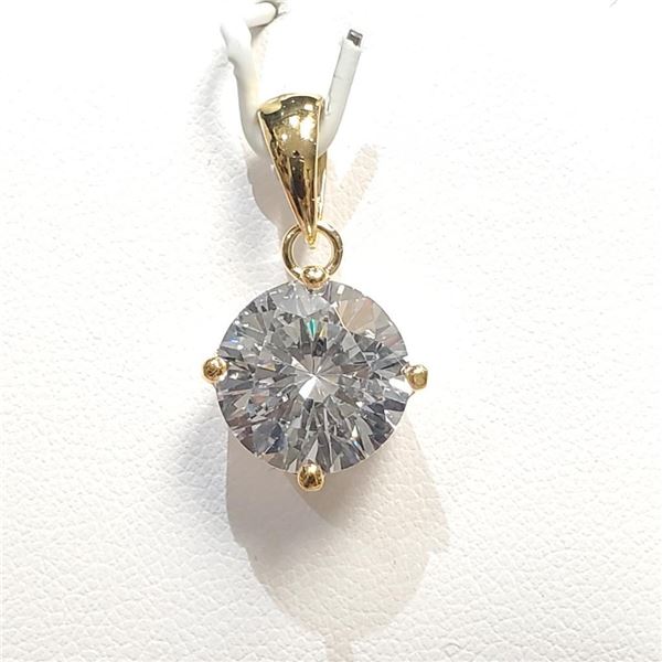 Silver Cubic Zirconia Pendant (~Size 0) (~length 0 inches), Suggested Retail Value $100