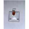 Image 1 : Sterling Silver Oval Cut .45 Carat Ruby Solitaire Pendant