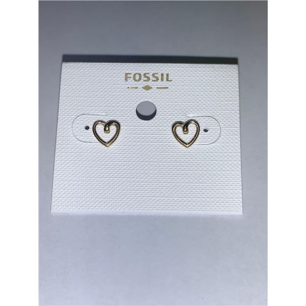 Fossil Gold-Tone Stainless Steel Stud Earrings