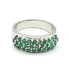 Image 1 : Silver Emerald(0.9ct) Rhodium Plated Ring (~Size 0) (~length 0 inches) (~weight 5.8g), Suggested Ret