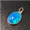 Image 1 : 10K Yellow Gold Blue Opal Enhanced(1.8ct) Pendant (~Size 0) (~length 0 inches), Suggested Retail Val